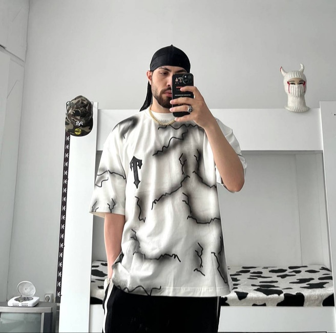 تیشرت TRAPSTAR رعد و برق سفید 1573