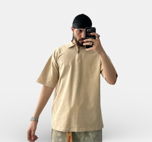 تیشرت سنگشور بیسیک کرمی 1651