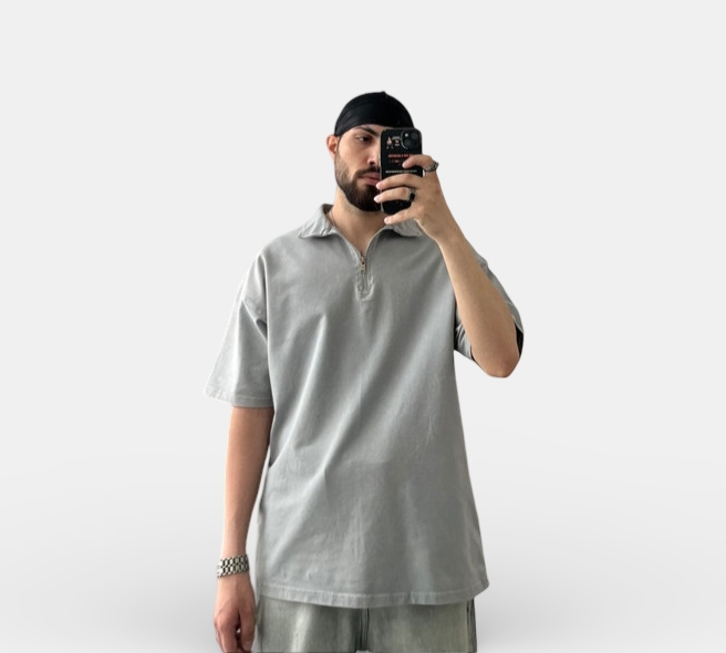 تیشرت سنگشور بیسیک خاکستری 1649