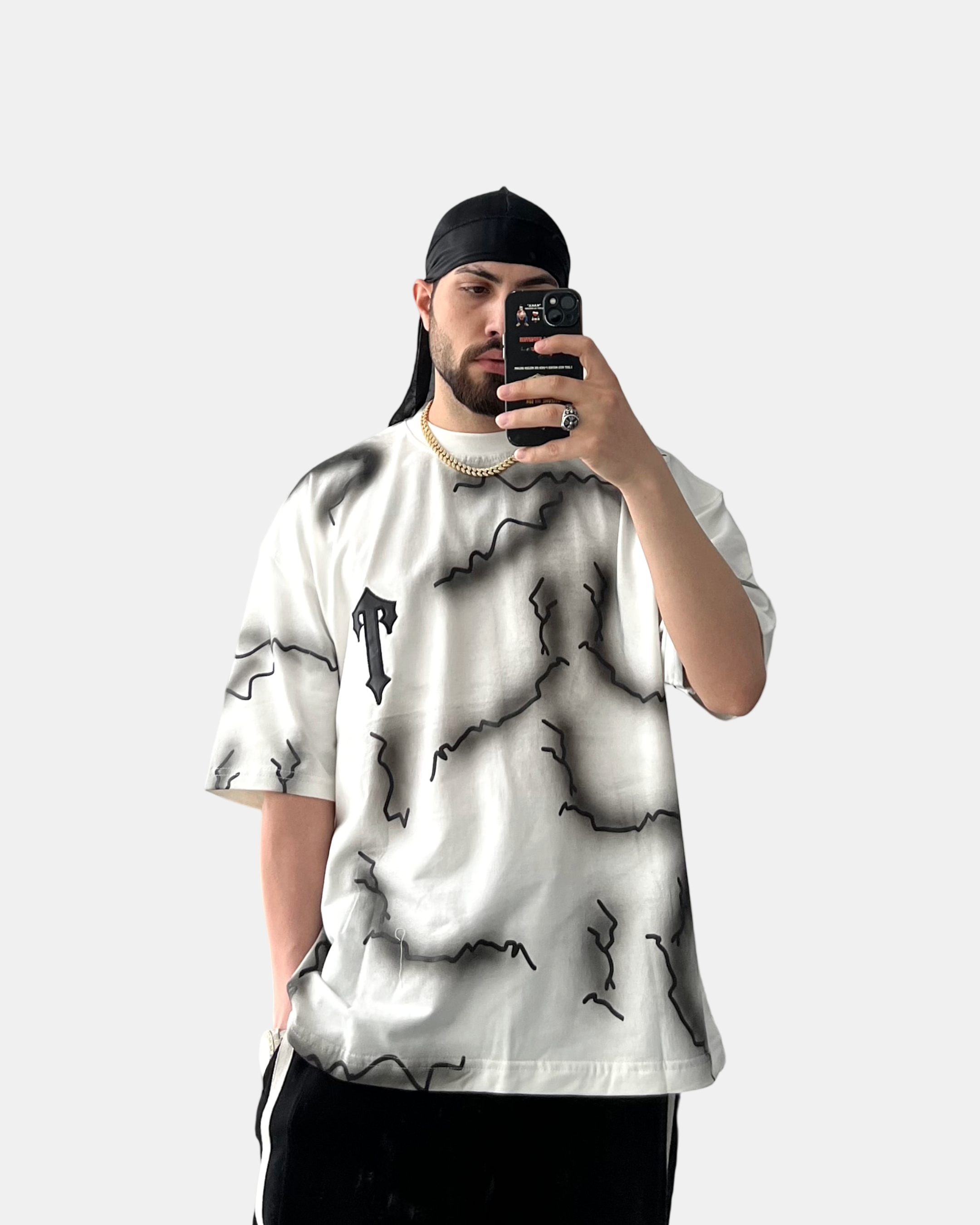 تیشرت TRAPSTAR رعد و برق سفید 1573